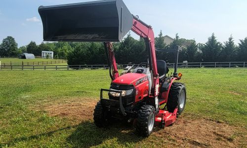 $10k - Used Mahindra Max 26xl Hst 4wd With Loader And Mid-mount Finis