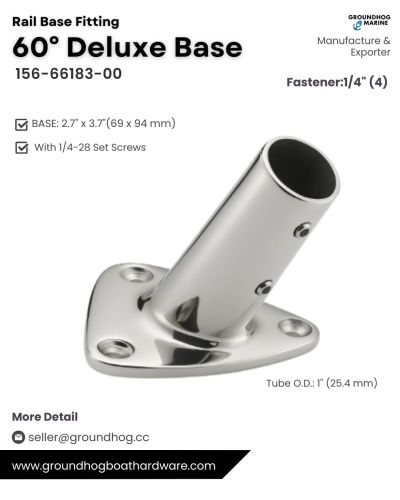 Boat Rail Base Fitting 60° Deluxe ( Boats )