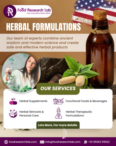 Herbal Product Formulation R&d Innovation Services In Usa - Food Rese