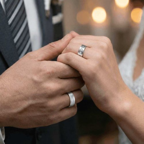 0.15 Carat Traditional Flat 6mm His And Hers Diamond Wedding Band Set