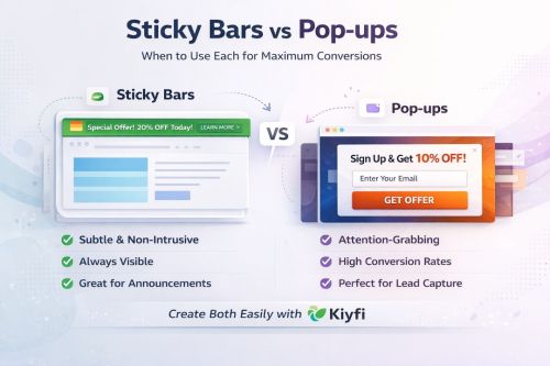 Sticky Bars Vs Pop-ups: When To Use Each For Maximum Conversions ( So
