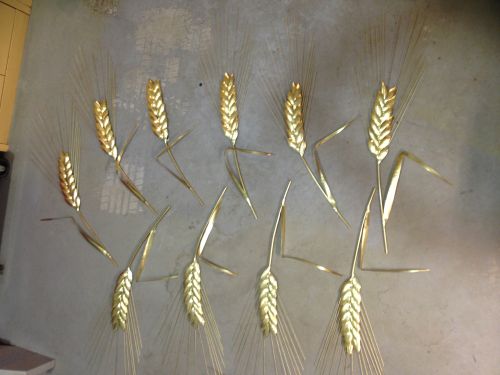 Custom Made Brass Wheat Head Wall Hanging ( Farm Gifts )