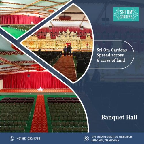 Elegant Wedding & Event Banquet Hall Near Medchal | Sri Om Gardens ( 