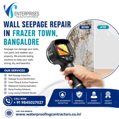 Wall Seepage Repair In  Frazer Town , Bangalore ( Buildings )