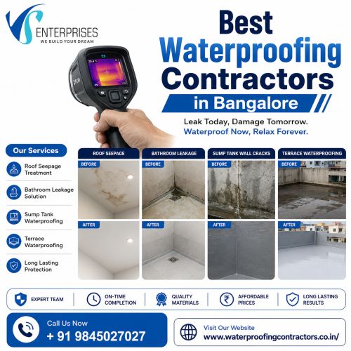 Best Waterproofing Contractors In Bangalore ( Buildings )