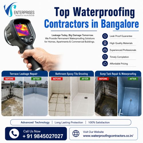 Top Waterproofing Contractors In Bangalore ( Buildings )