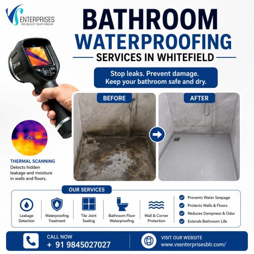 Bathroom Waterproofing Services In Whitefield ( Buildings )