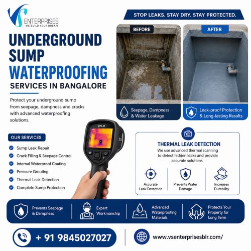 Underground Sump Waterproofing Services In Bangalore ( Buildings )