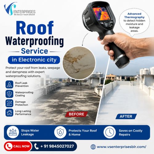 Roof Waterproofing Service In Electronic City ( Buildings )