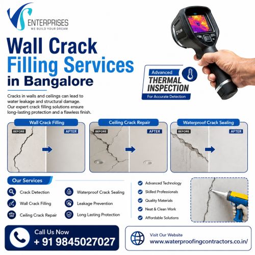 Wall Crack Filling Services In Bangalore ( Buildings )