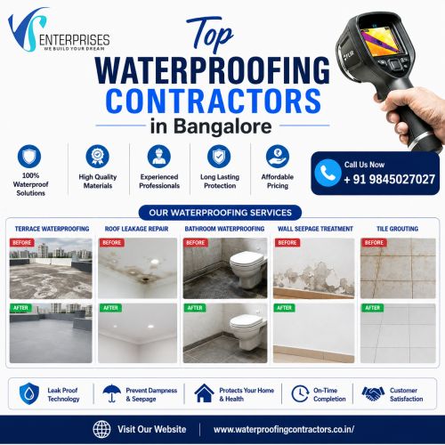 Top Waterproofing Contractors In Bangalore ( Buildings )