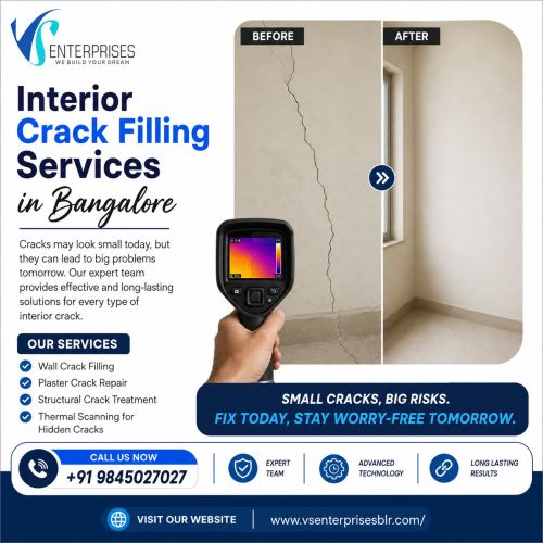 Interior Crack Filling Services In Bangalore ( Buildings )