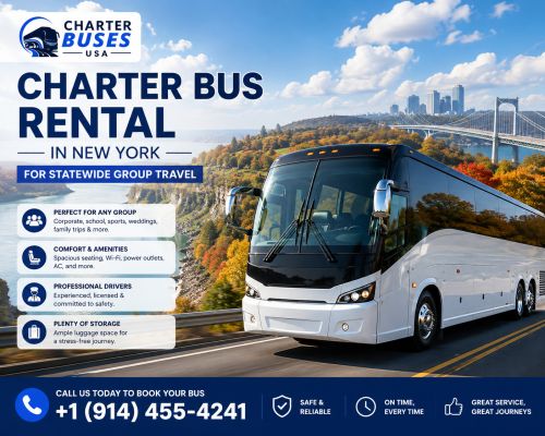 Charter Bus From New York To Yonkers For Comfortable Group Travel (  