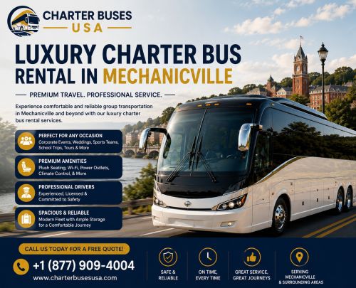 Premium Luxury Charter Bus Rental In Mechanicville For Special Events