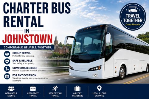 Comfortable Charter Bus Rental In Johnstown For Long-distance Trips (