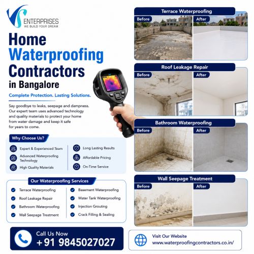 Home Waterproofing Contractors In Bangalore ( Buildings )