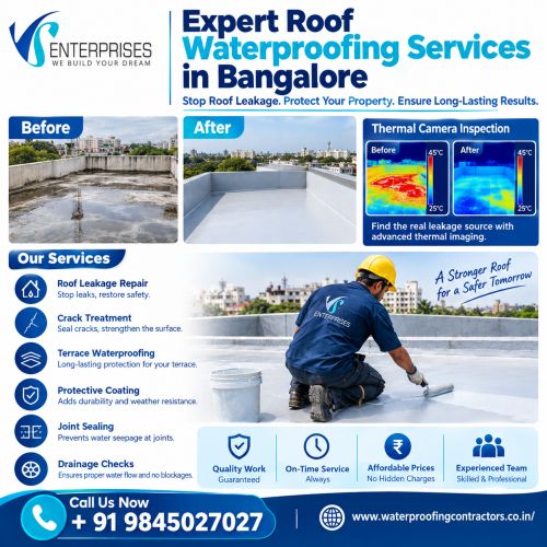 Expert Roof Waterproofing Services In Bangalore ( Buildings )