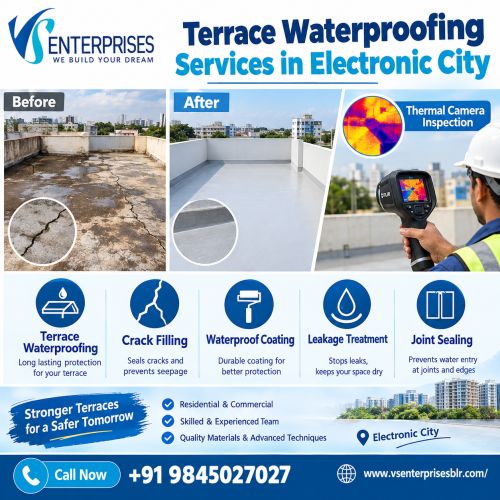 Terrace Waterproofing Services In Electronic City ( Buildings )